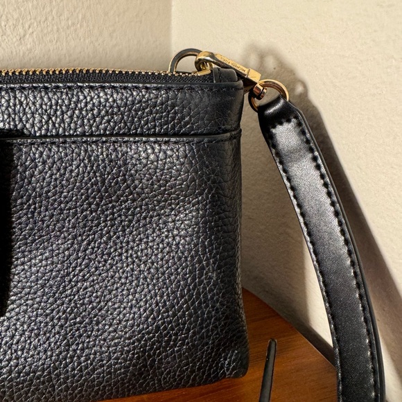 Michael Kors Medium Pebbled Leather Double-Zip Crossbody Bag in Black - Picture 9 of 15